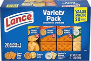Lance Assorted Sandwich Crackers, 20 Count Variety Pack
