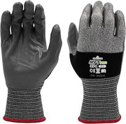 SHOWA MFT Pro 374 Microfiber Work Gloves with Oil-Resistant Flat Nitrile Palm Coating, Latex-Free, Breathable Mechanics Glove, High Dexterity, Black, XX-Large, 1 Pair
