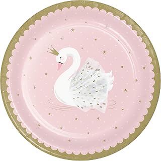 Creative Converting Stylish Swan Paper Plates, 8 ct