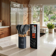 Oannao Silicone Utensil Set, Heat Resistant to 446F, Gray