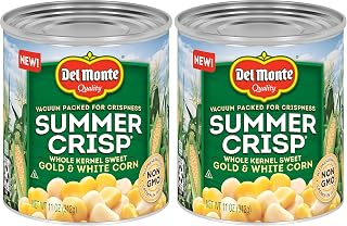 Del Monte Summer Crisp Whole Kernel Gold & White Corn, 11 Ounce (Pack of 2)
