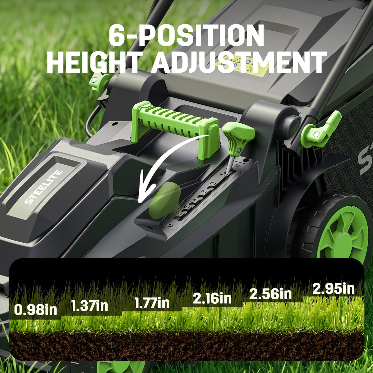40V 17 in Electric Lawn Mower Combo with String Trimmer and Leaf Blower by Steelite – Forest Green, Model AZDG512+AZDG308-1-NEW