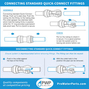 Union Connector 3/8"OD 10 Pack by John Guest – Acetal Copolymer, Black, Pack of 10, Model 4-PP0412E