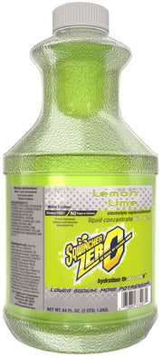 Zero Liquid Concentrate by Sqwincher – 64 Fl Oz (Pack of 6), Lemon Lime, Model 050104-LL