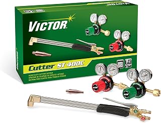 ESAB Victor Technologies 0384-2694 Cutter ST 400C Extra Heavy Duty Cutting System, Acetylene Gas Service, G350-15-510 Fuel Gas Regulator