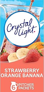 Crystal Light Strawberry Orange Banana Artificially Flavored Powdered Drink Mix, 72 ct Pack, 12 Canisters of 6 Pitcher Packets