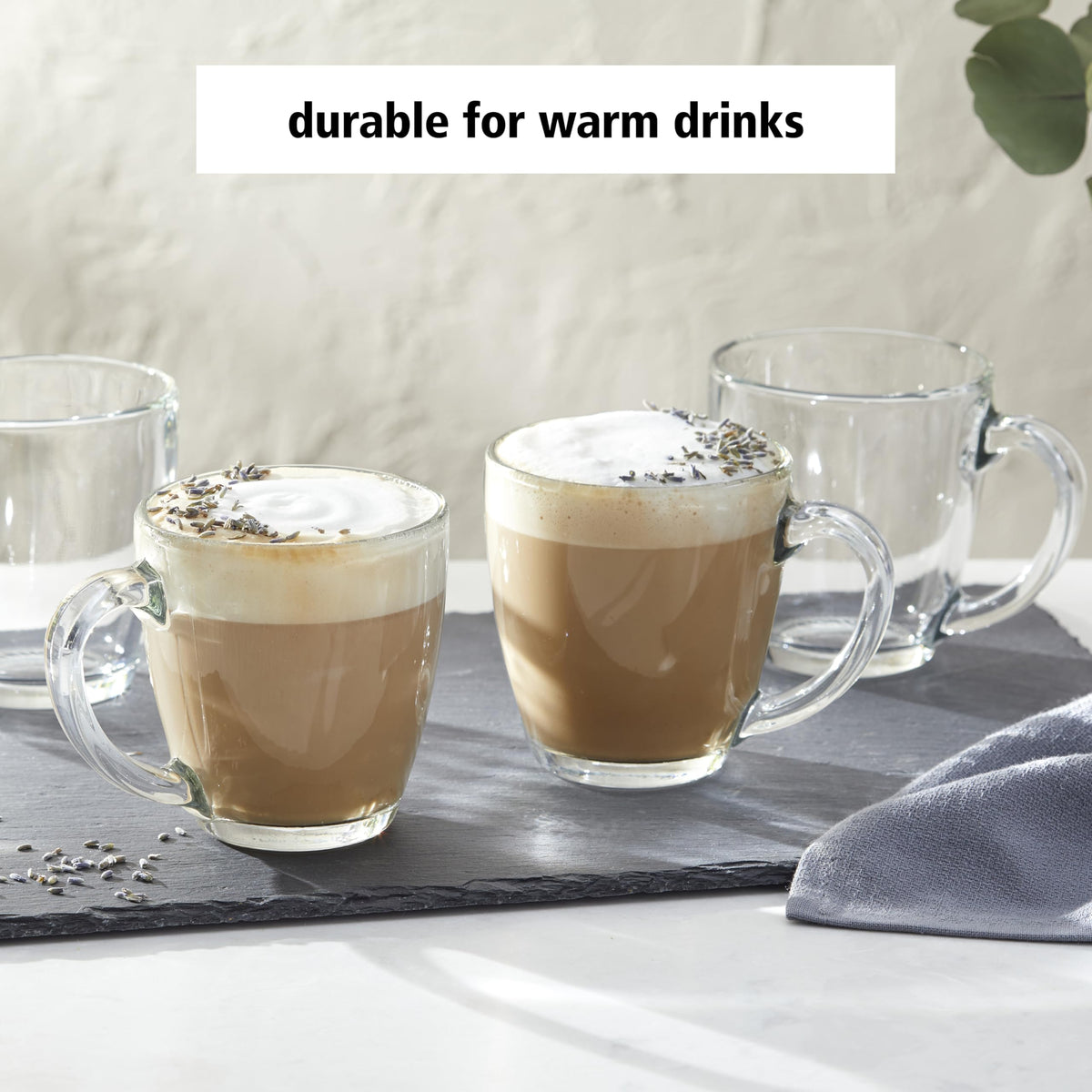 Tapered Mug 458 ml Set of by Libbey – 15.5 Ounces, 458.0 milliliters, Glass, Transparent, Model 70493