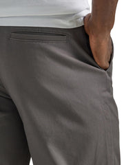 Men's Flat Front Relaxed Straight Pant by Lee – Cotton Blend, Charcoal, Model 112339655