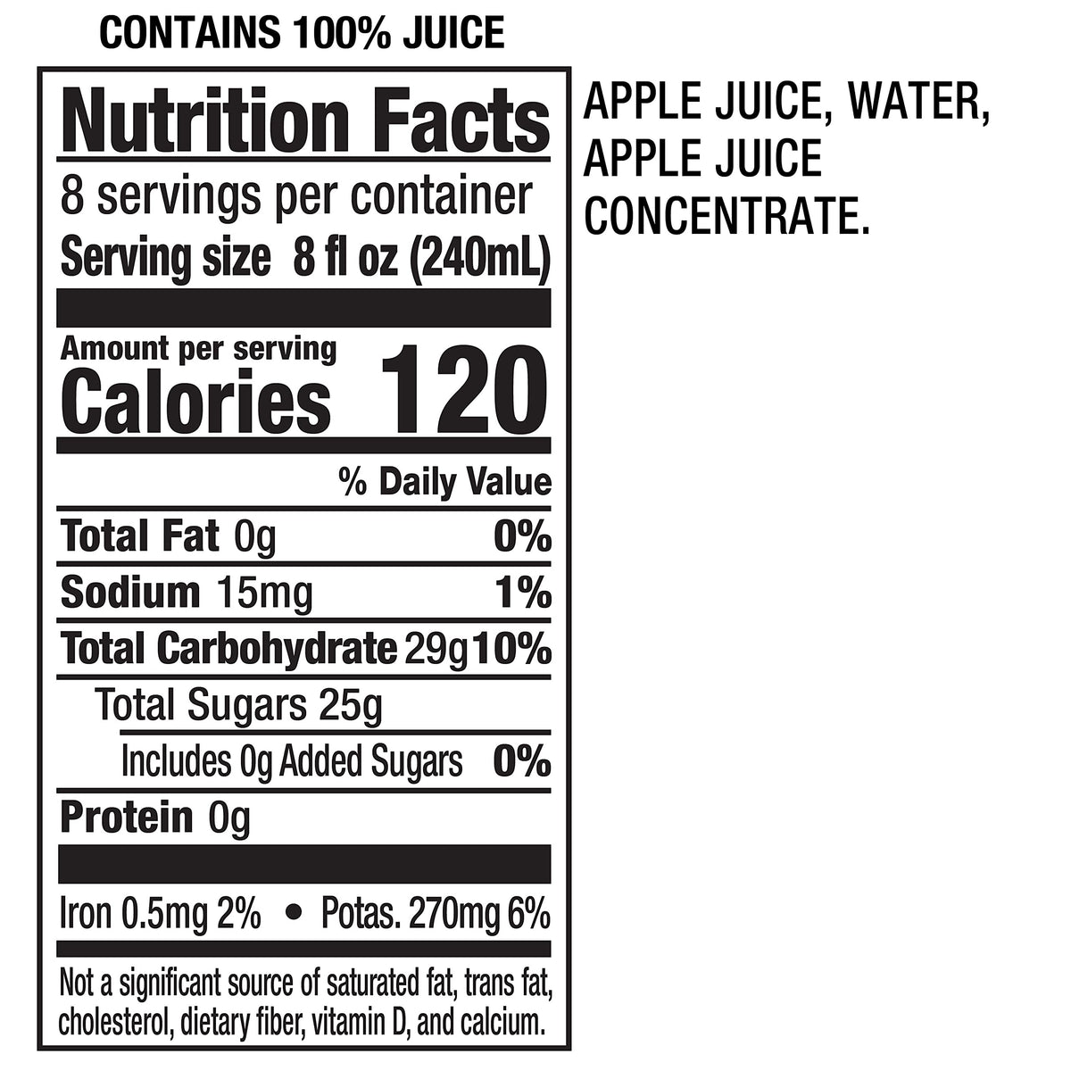 Apple Juice by Mott's – 64 Fl Oz (Pack of 8), Pack of 8
