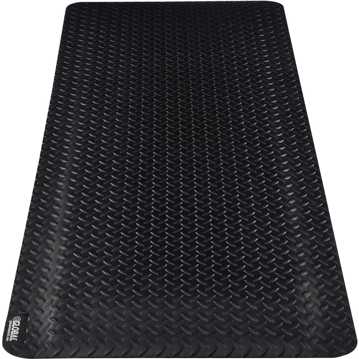 24" W x 72L Diamond Plate Ergonomic Anti Fatigue Mat by Global Industrial – Foam, Black, Model 39267090020000600