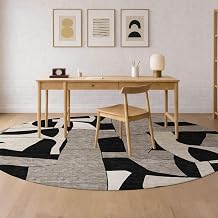 Addison Rugs Chantille ACN2605 Black 8' x 8' Indoor/Outdoor, Machine Washable, Easy Clean, Non Shedding, Bedroom, Living Room, Dining Room, Kitchen, Patio Round Rug