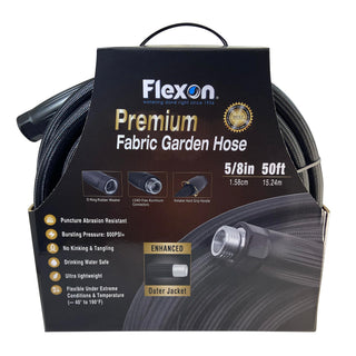 5/8" x 50 ft Premium Fabric Lightweight by Flexon – 50, Fabric, Black