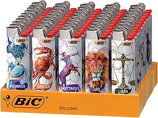 BIC Special Edition Astrology Series Lighters, 50-Count Tray