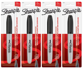 Super Permanent Marker by Sharpie – 1 Count (Pack of 4), Black, Pack of 4, Model 33101PP4PK