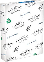 Hammermill Printer Paper, Great White 50% Recycled Paper, 8.5 x 11 - 1 Ream (500 Sheets) - 92 Bright, Made in the USA