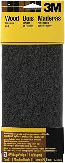 3M Hand Sanding Wood Finishing Pad, 4.375 in by 11 in, Gray, Fine (7415NA)