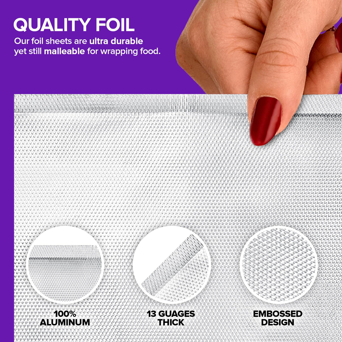 Stock Your Home 9" Inch / Silver / 100 Aluminum Foil