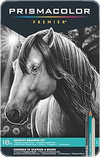 Prismacolor Premier Graphite Drawing Pencils With Erasers & Sharpeners, Adult Coloring, 18-Piece Set