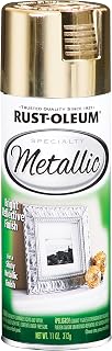 Rust-Oleum Metallic Gold Spray Paint | Reflective Decorative Finish, Picture Frames, Candle Holders & Crafts, Interior Accent Projects, 11 Oz