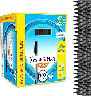 Paper Mate InkJoy 100ST Ballpoint Pens | Medium Point (1.0 mm) | Black | 100 Count
