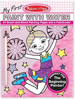 Melissa & Doug My First Paint With Water Art Pad - Cheerleaders, Flowers, Fairies, and More (24 Pages)