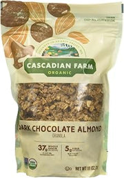 Cascadian Farm Organic Dark Chocolate Almond Granola, Non GMO, 11 Ounces (Pack Of 4)