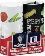 Morton SALT & PEPPER SHAKERS 2PK-5.25 OZ -Pack of 12