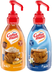 Coffee Mate Pumpkin Spice, French Vanilla / 50.7 Fl Oz (Pack of 2) / 2 Plant-Based Coffee Creamers