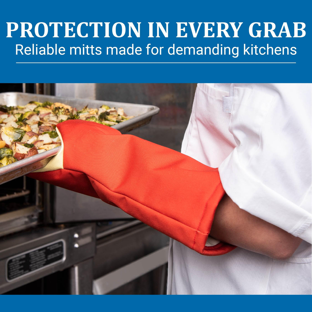 San Jamar 15" / Puppet / Red Oven Mitts