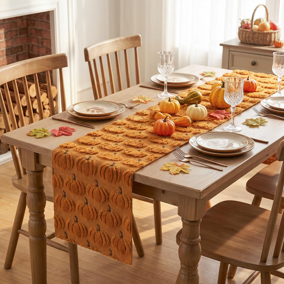 Artoid Mode Faux Fur Table Runner, 13 x 72 Inch, Caramel