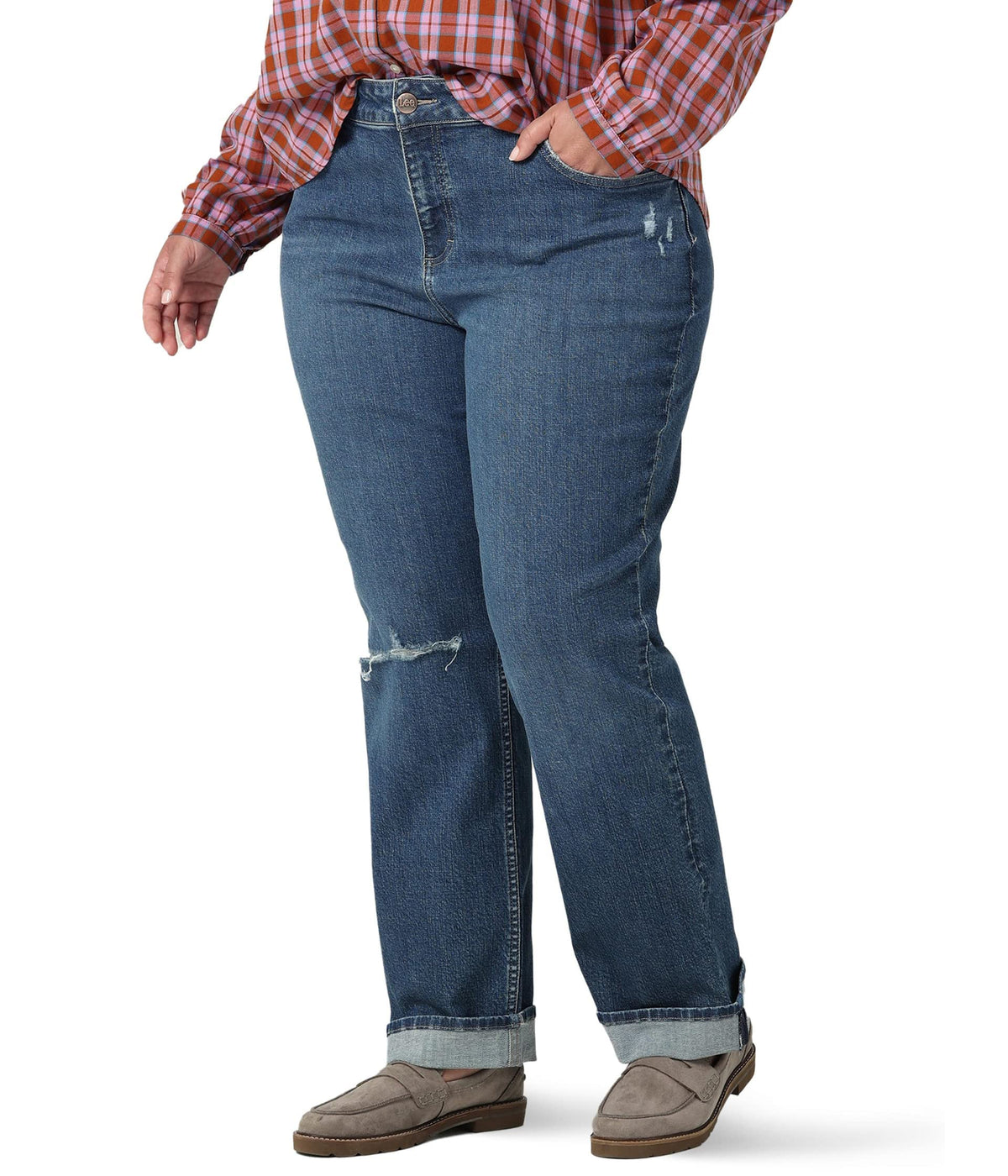 Plus Size Legendary Boyfriend Jeans Standout Dx 28W M by Lee – Cotton Blend, Standout Dx, Model 112324893