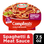 Hormel Compleats Spaghetti with Meat Sauce / 7.5 Ounce (Pack of 7) / Spaghetti & Meat Sauce Meat Dishes
