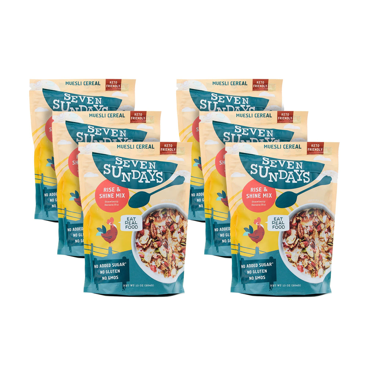 Seven Sundays Strawberry Banana Nut / 10 Ounce (Pack of 6) / Natural Muesli