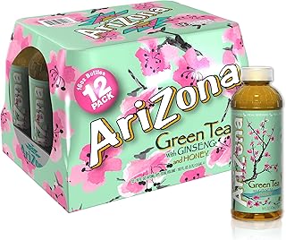 Arizona Green Tea with Ginseng and Honey - 16 Fl Oz (12 Pack)