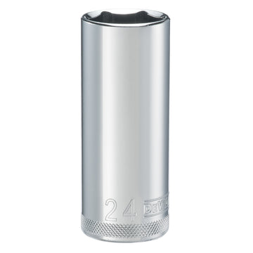 1/2" 6 PT Deep Socket 24MM by DEWALT – One Size, Chrome Vanadium Steel, Multi, Model DWMT96370B
