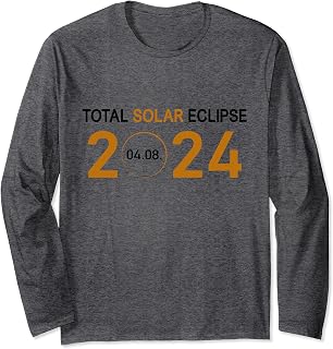 Total Solar Eclipse 2024 April 4th Spring USA Totality Long Sleeve T-Shirt