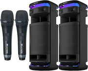 Sony SRSULT1000 ULT Tower 10 Party Speaker Bundle | BMP-4 Wired Unidirectional Dynamic Microphone ( 2-Pack), (4 items)