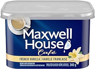 MAXWELL HOUSE Cafe, French Vanilla, Instant Coffee, 240g/8.5oz., (Imported from Canada)