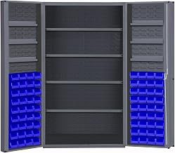 Durham DC48-724S6DS-95 Deep Door Bin and Shelf Cabinet, 72" Overall Height, 48" Overall Width, Total Number of Bins 72