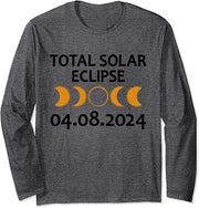 Total Solar Eclipse America 04.08.2024 Spring USA Totality Long Sleeve T-Shirt
