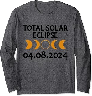 Total Solar Eclipse America 04.08.2024 Spring USA Totality Long Sleeve T-Shirt