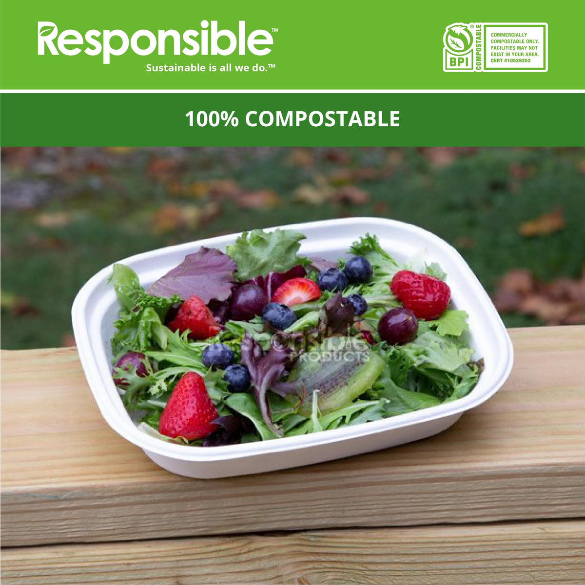 32 oz Rectangle Bowls I Tree-Less™ Compostable Molded Fiber Disposable Bowls I Extra Strength I NO-PFAS I Classic White (200 Count) by Responsible Products – 32 oz (200 Count)