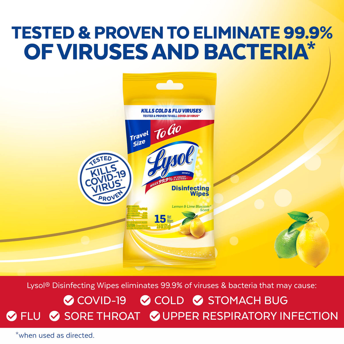 Lysol 15 Count (Pack of 2) / 30.0 / 2 Disinfectant Wipes