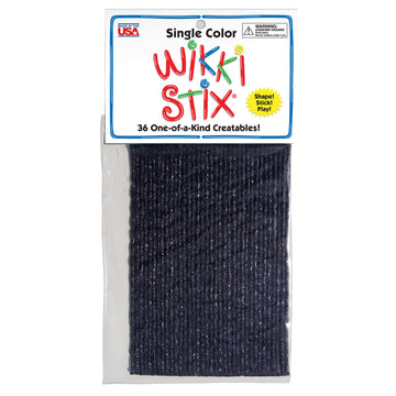WikkiStix Single Color Pak by Wikki Stix – (Pack of 1), Wax, Black