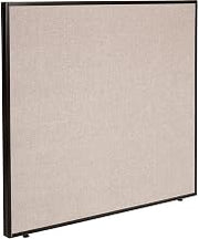 Global Industrial Office Partition Panel, 48.25" W x 42" H, Tan, 1-3/4" Thick, Flame Retardant to California 117 Standard, Adjustable Leveling Feet