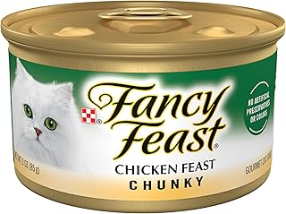 Purina Fancy Feast Chunky Chicken Feast Wet Cat Food (Pack of 24) 3oz. Cans