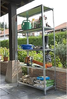 AR Shelving Rust Resistant Galvanized Steel for Patio, Garden Industry, Height 76 in, Width 39.4 in, Depth 16 in, Model# MEGA 16