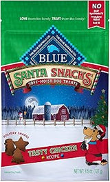 Blue Buffalo Santa Snacks Tasty Chicken Recipe Soft Moist Dog Treats, Artificial Preservatives Free, 4.5 Ounces (Pack of 6)
