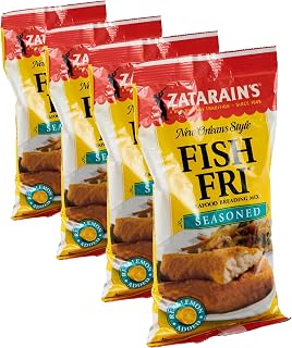 Zatarain's Seasoned Fish Fri Seafood Breading Mix, 10 oz (Pack of 4)