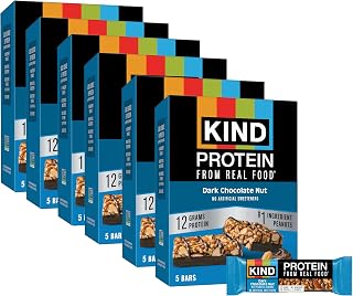 KIND Protein Bars, Dark Chocolate Nut, Gluten Free, Healthy Snacks, 12g Protein, 12 Count